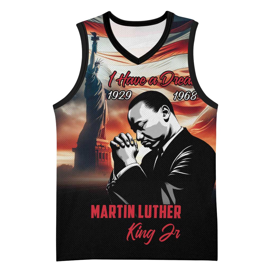 Happy MLK Day Basketball Jersey Black Americans Leaders I Have a Dream LT18