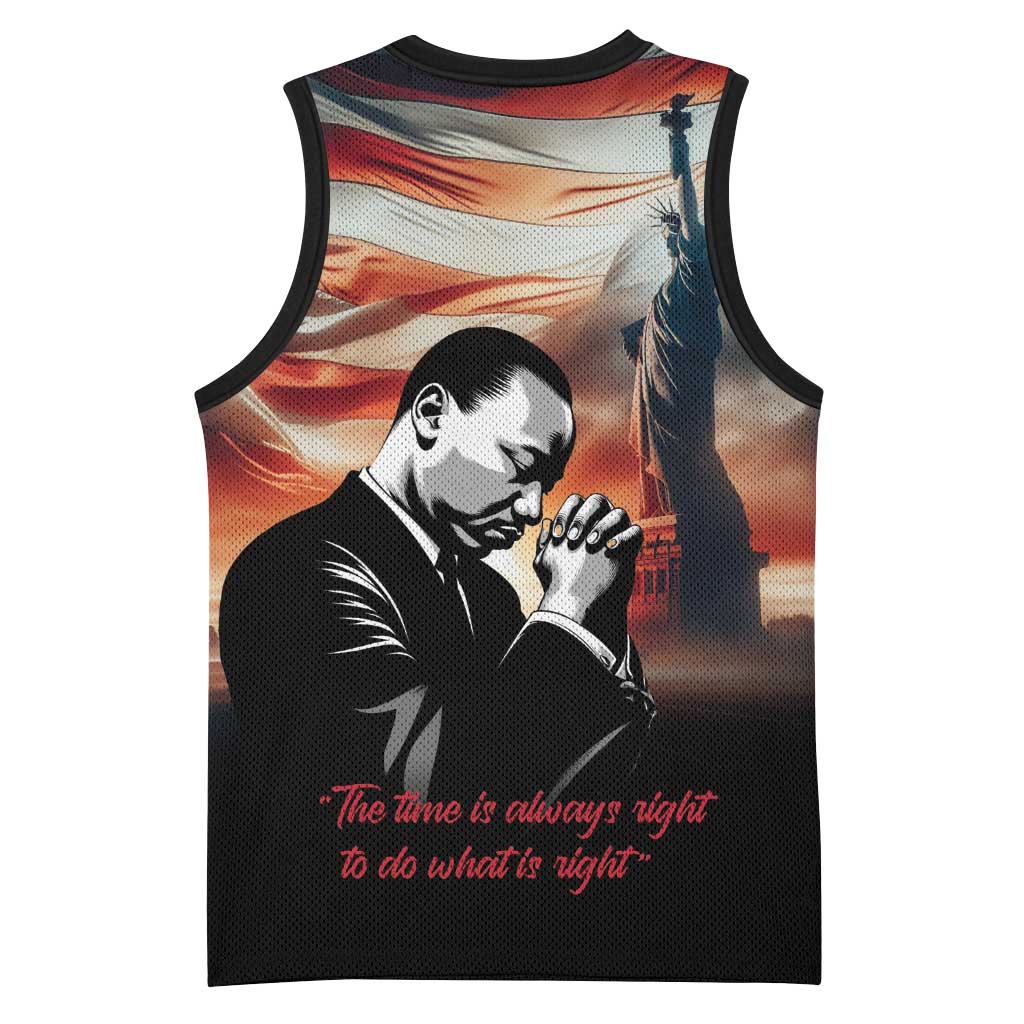 Happy MLK Day Basketball Jersey Black Americans Leaders I Have a Dream LT18