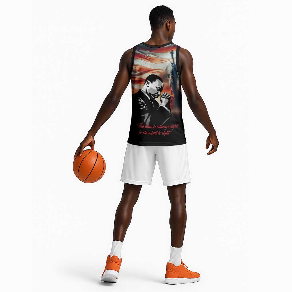 Happy MLK Day Basketball Jersey Black Americans Leaders I Have a Dream LT18