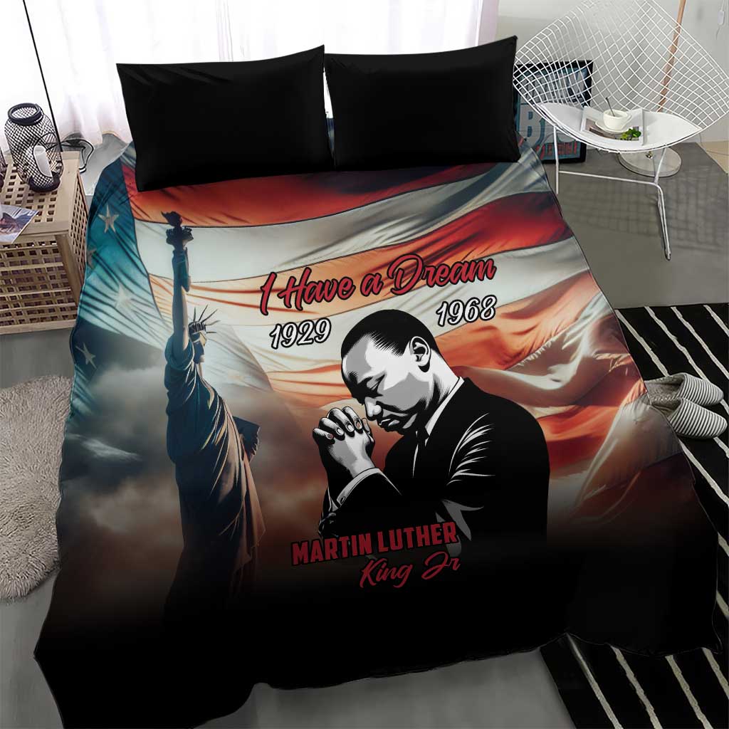 Happy MLK Day Bedding Set Black Americans Leaders I Have a Dream
