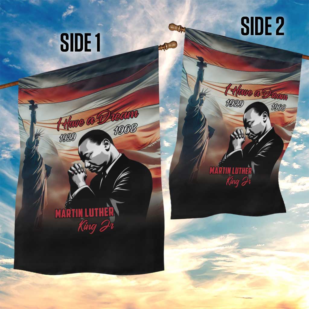 Happy MLK Day Garden Flag Black Americans Leaders I Have a Dream