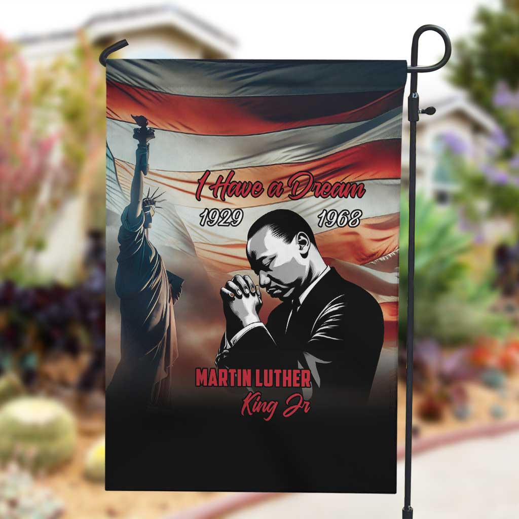 Happy MLK Day Garden Flag Black Americans Leaders I Have a Dream