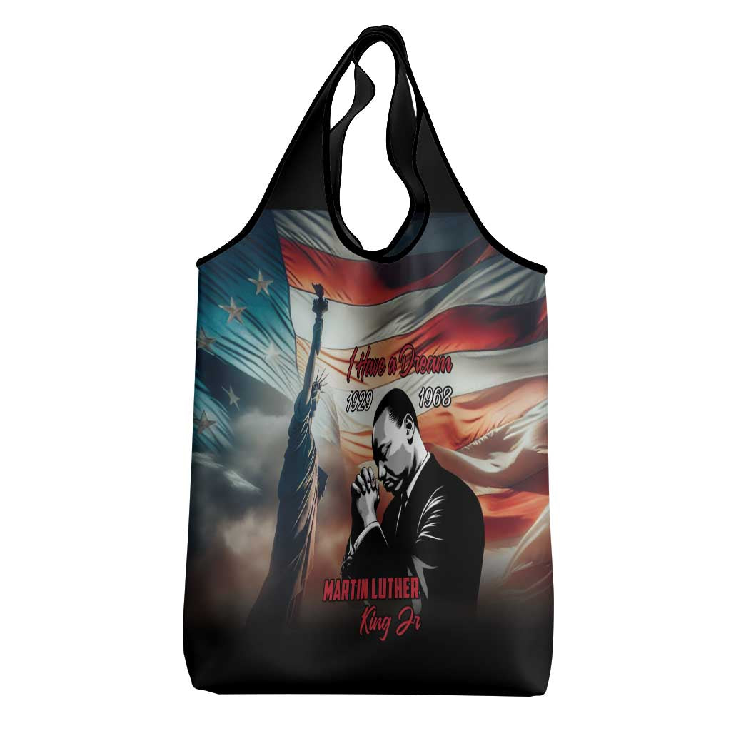 Happy MLK Day Grocery Bag Black Americans Leaders I Have a Dream