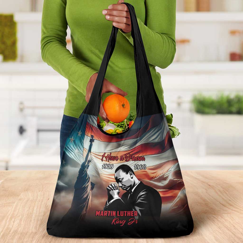 Happy MLK Day Grocery Bag Black Americans Leaders I Have a Dream
