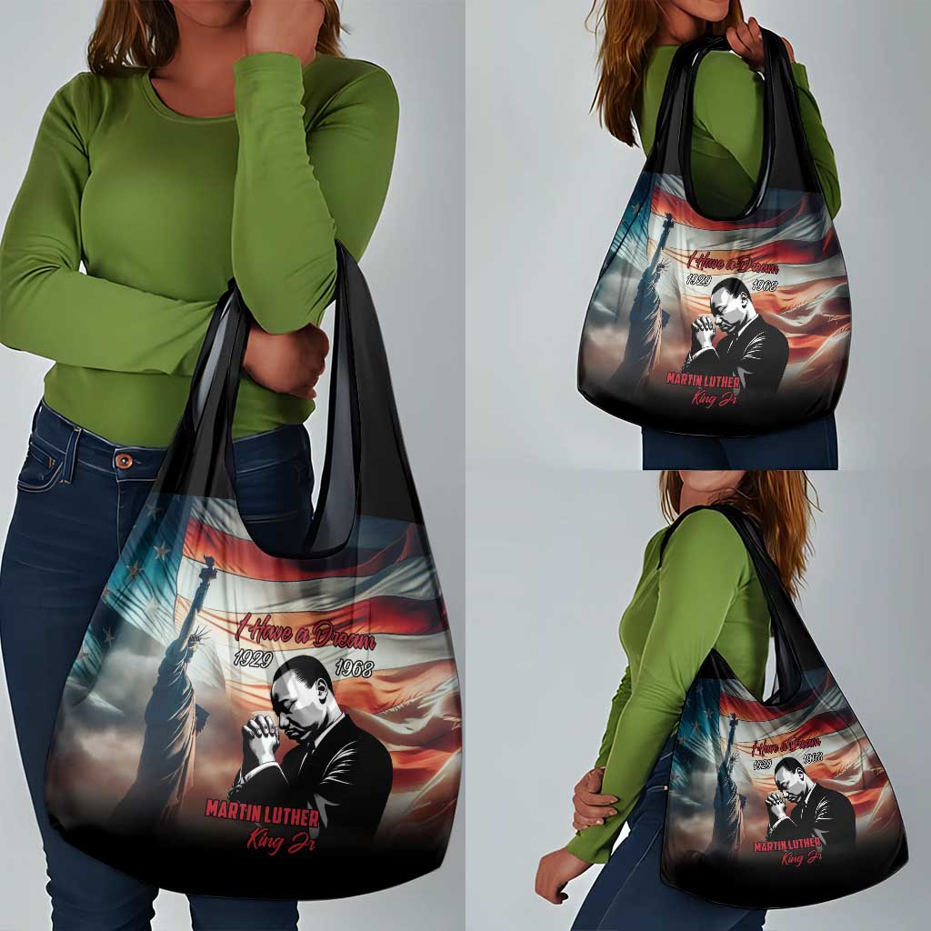 Happy MLK Day Grocery Bag Black Americans Leaders I Have a Dream
