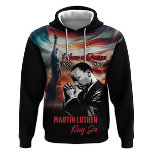 Happy MLK Day Hoodie Black Americans Leaders I Have a Dream