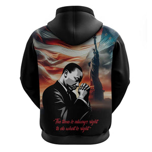 Happy MLK Day Hoodie Black Americans Leaders I Have a Dream