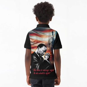 Happy MLK Day Kid Polo Shirt Black Americans Leaders I Have a Dream