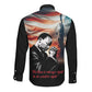 Happy MLK Day Long Sleeve Button Shirt Black Americans Leaders I Have a Dream