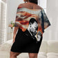 Happy MLK Day Off Shoulder Short Dress Black Americans Leaders I Have a Dream
