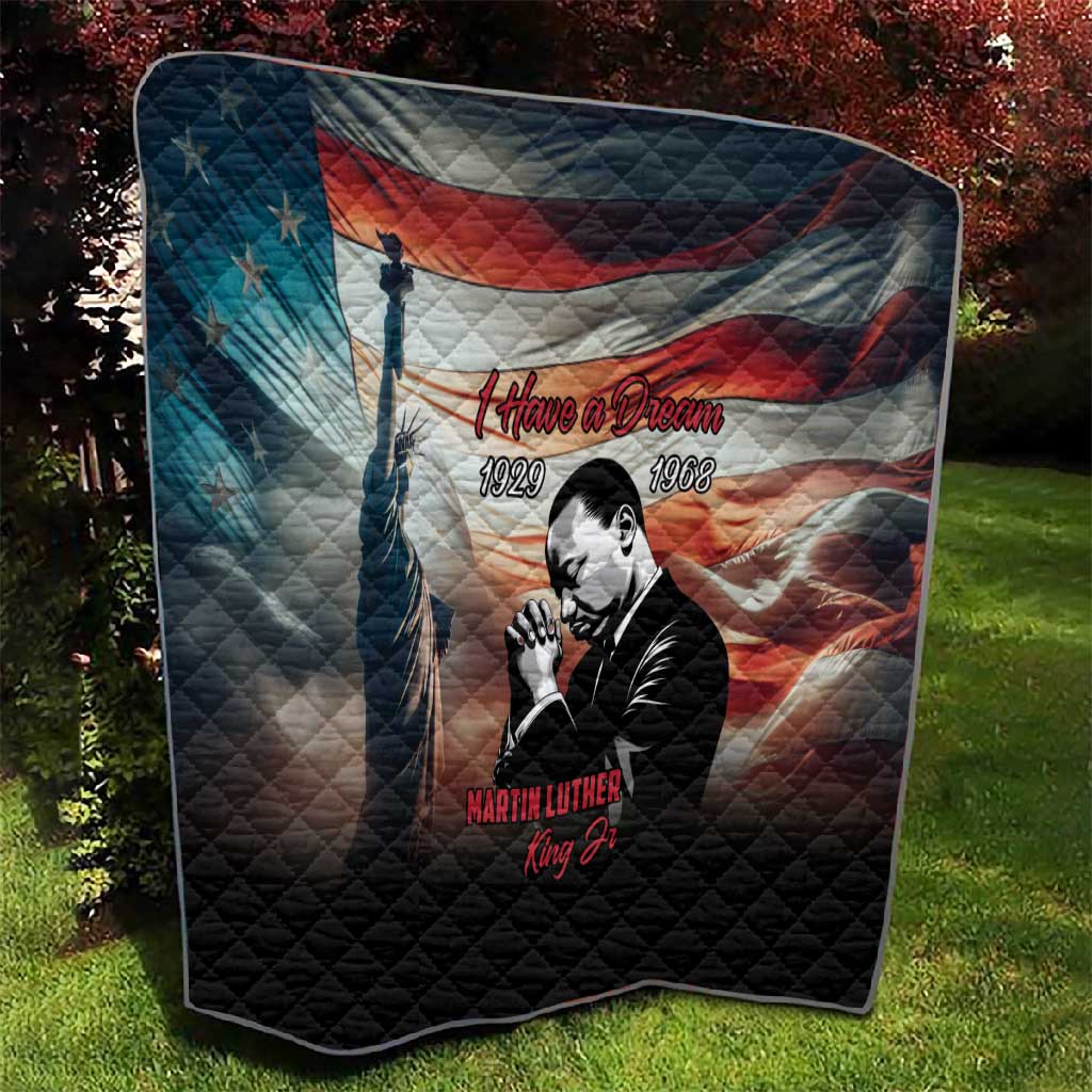 Happy MLK Day Quilt Black Americans Leaders I Have a Dream
