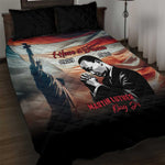 Happy MLK Day Quilt Bed Set Black Americans Leaders I Have a Dream