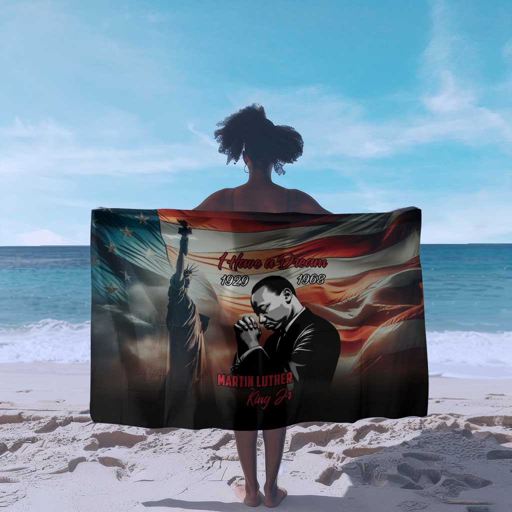 Happy MLK Day Sarong Black Americans Leaders I Have a Dream