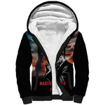 Happy MLK Day Sherpa Hoodie Black Americans Leaders I Have a Dream
