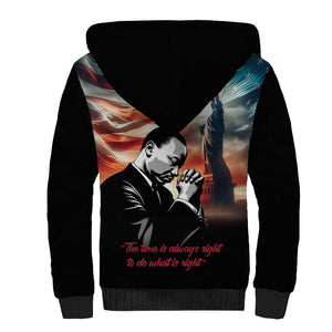 Happy MLK Day Sherpa Hoodie Black Americans Leaders I Have a Dream
