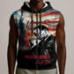 Happy MLK Day Sleeveless Zip Hoodie Black Americans Leaders I Have a Dream - African Pride