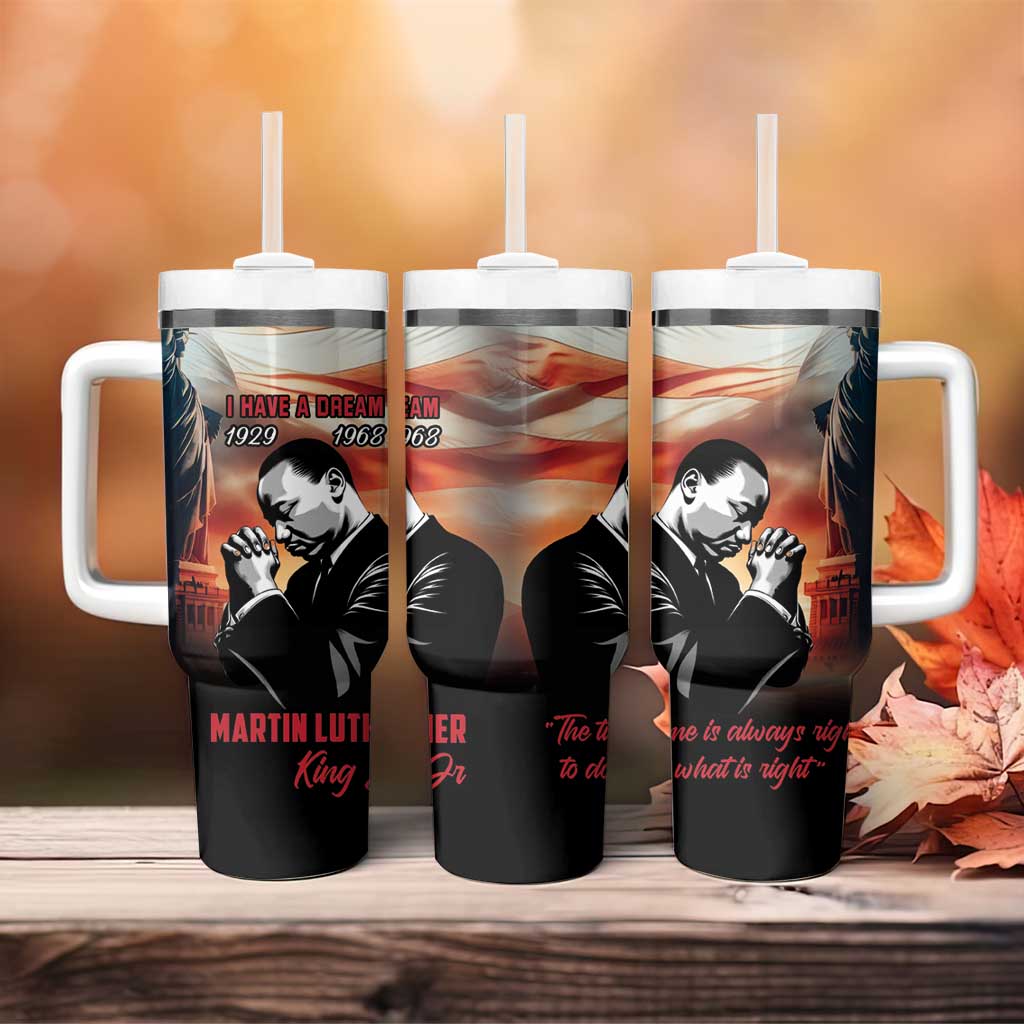 Happy MLK Day Tumbler With Handle Black Americans Leaders I Have a Dream
