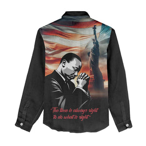 Happy MLK Day Women Casual Shirt Black Americans Leaders I Have a Dream