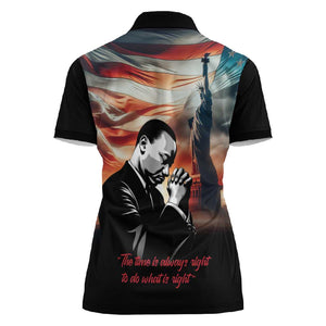 Happy MLK Day Women Polo Shirt Black Americans Leaders I Have a Dream