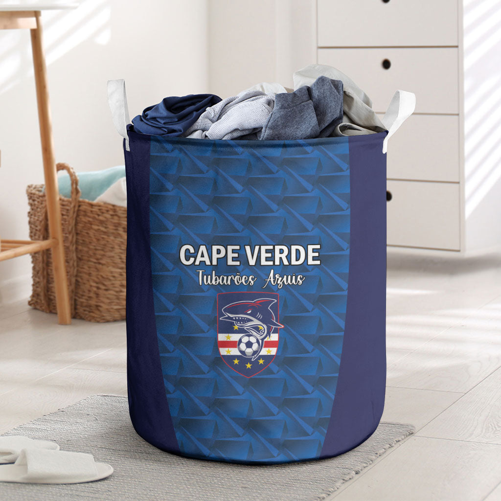 Cape Verde Football 2026 Laundry Basket Atlantic Blue Sharks Heritage