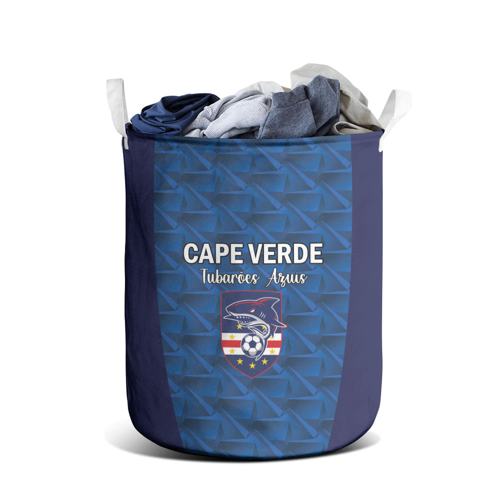 Cape Verde Football 2026 Laundry Basket Atlantic Blue Sharks Heritage