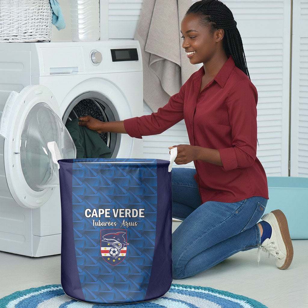 Cape Verde Football 2026 Laundry Basket Atlantic Blue Sharks Heritage