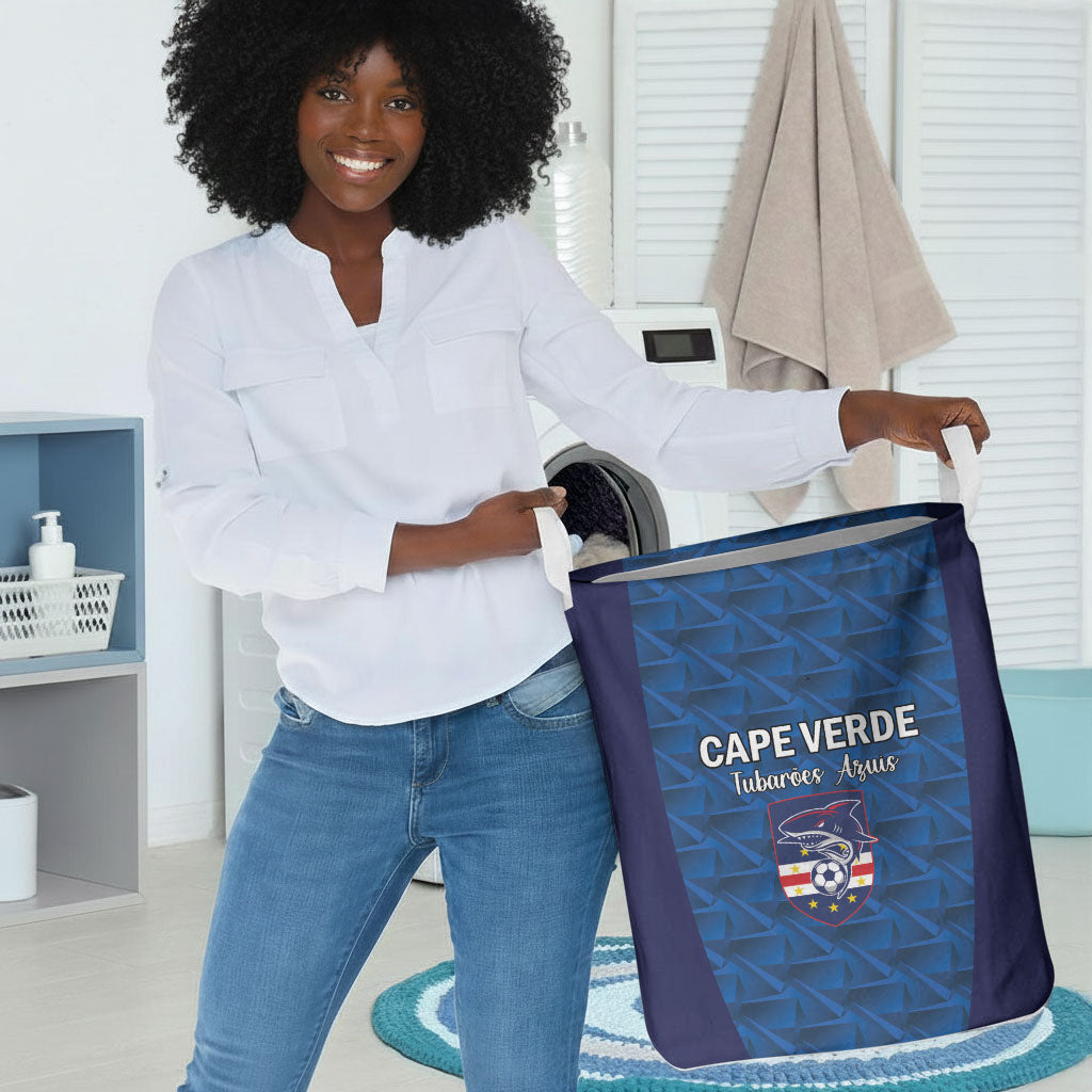 Cape Verde Football 2026 Laundry Basket Atlantic Blue Sharks Heritage