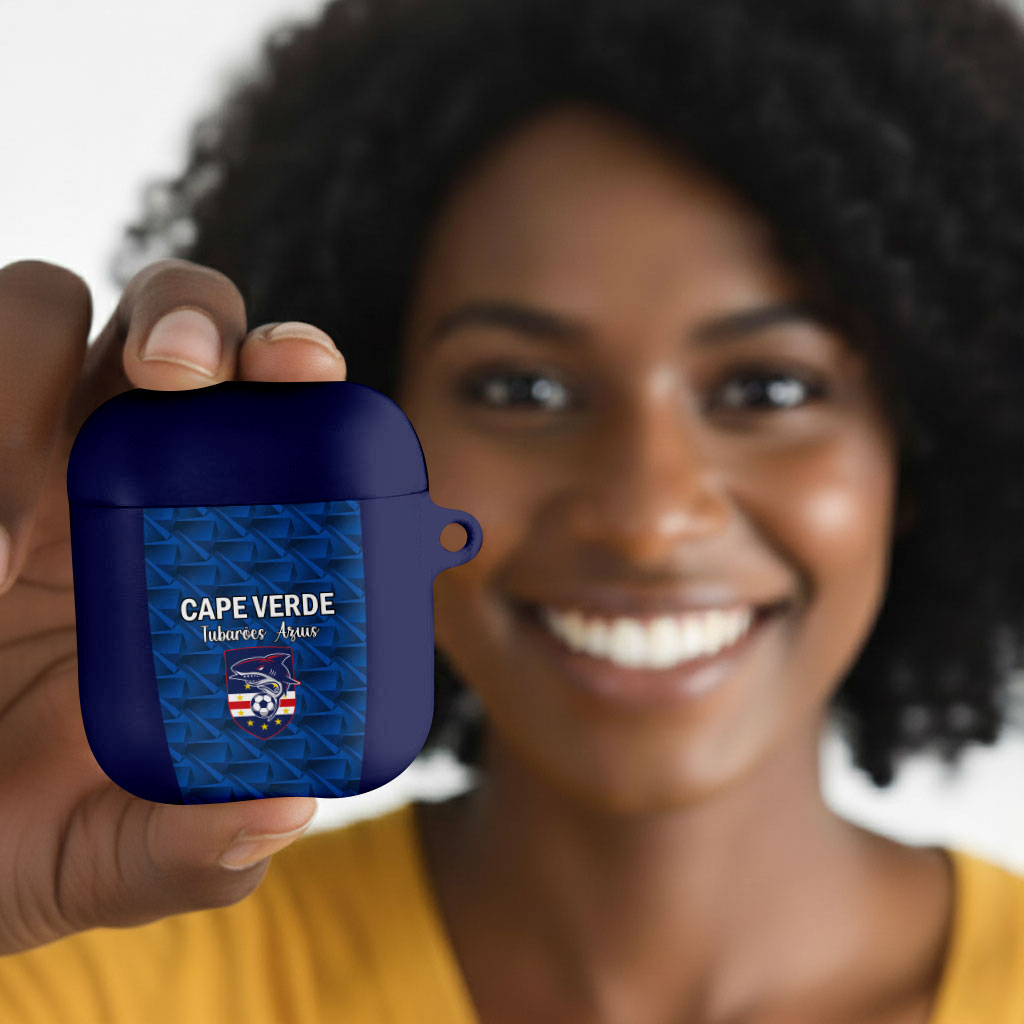 Cape Verde Football 2026 AirPods Case Atlantic Blue Sharks Heritage