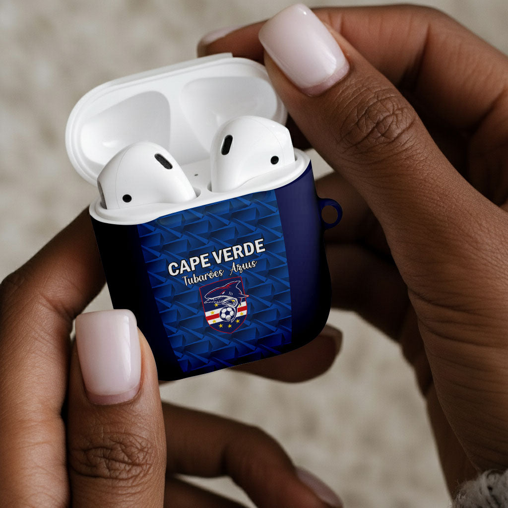 Cape Verde Football 2026 AirPods Case Atlantic Blue Sharks Heritage