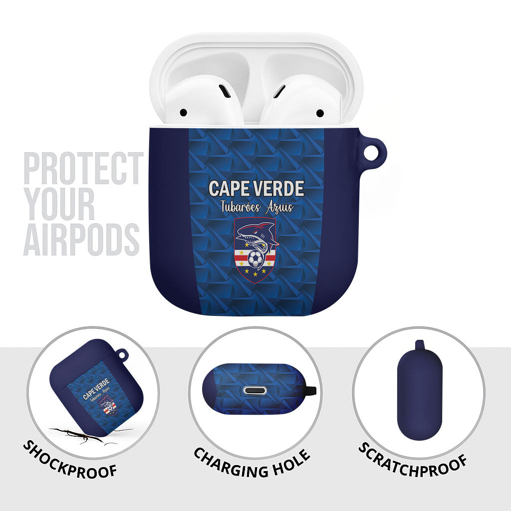Cape Verde Football 2026 AirPods Case Atlantic Blue Sharks Heritage
