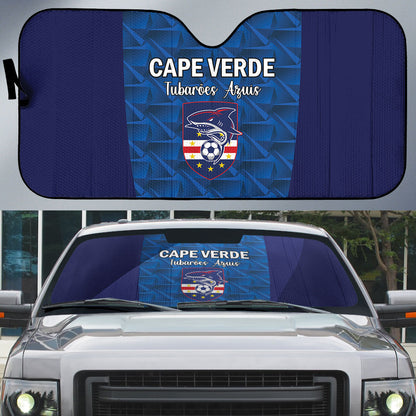 Cape Verde Football 2026 Auto Sun Shade Atlantic Blue Sharks Heritage