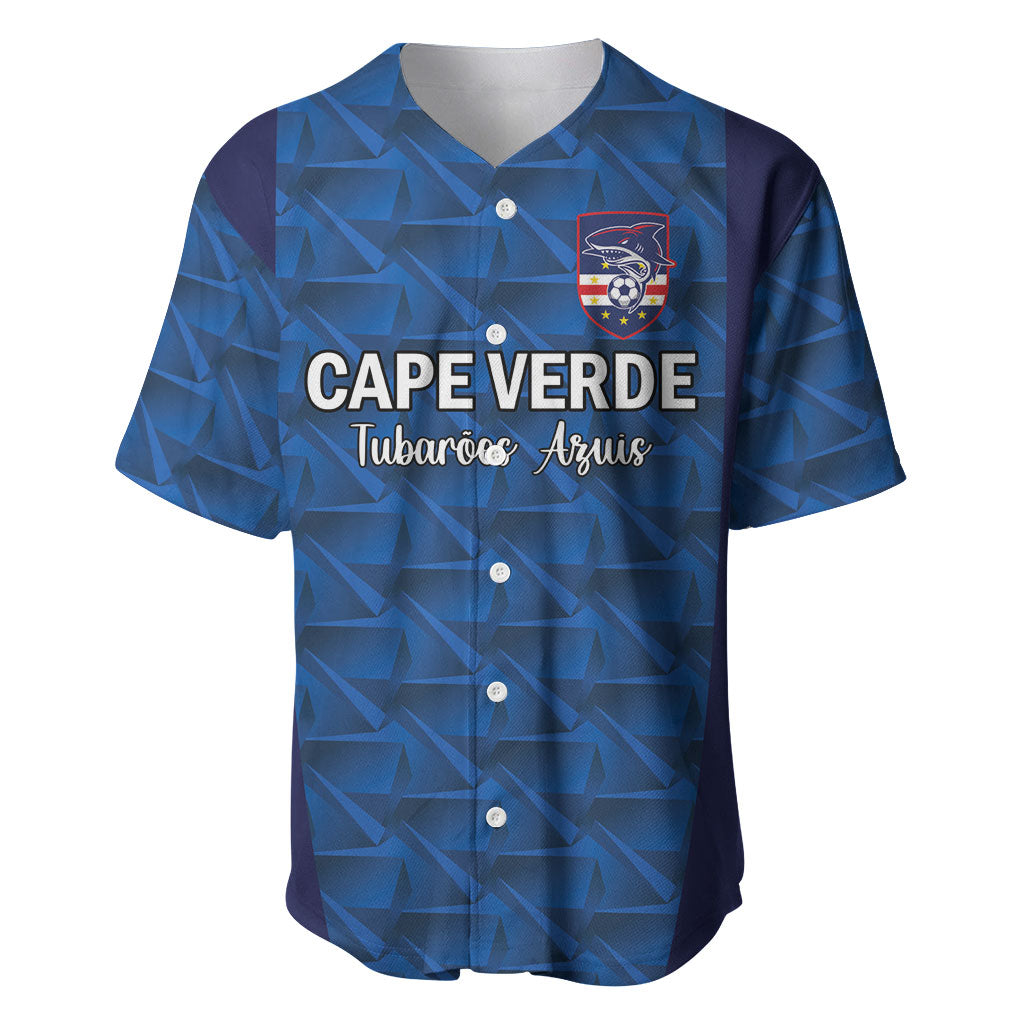 Custom Cape Verde Football 2026 Baseball Jersey Atlantic Blue Sharks Heritage
