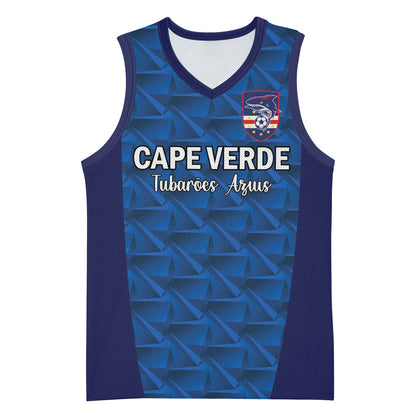 Custom Cape Verde Football 2026 Basketball Jersey Atlantic Blue Sharks Heritage