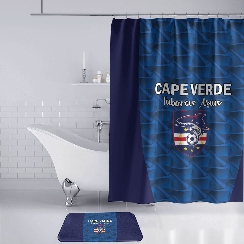 Cape Verde Football 2026 Bathroom Set Atlantic Blue Sharks Heritage