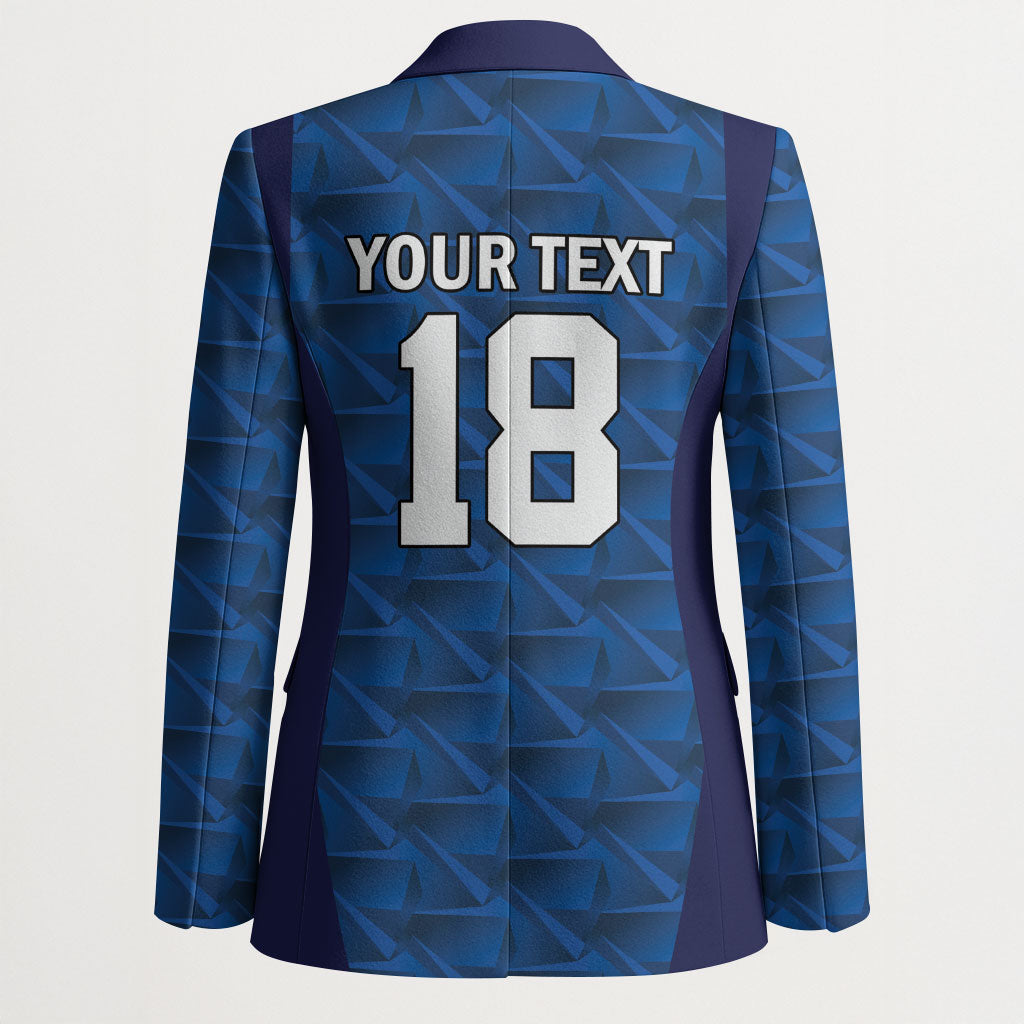 Custom Cape Verde Football 2026 Blazer Atlantic Blue Sharks Heritage