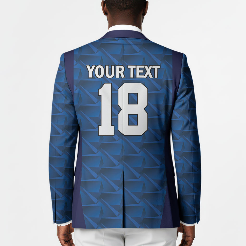 Custom Cape Verde Football 2026 Blazer Atlantic Blue Sharks Heritage