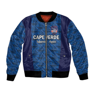Custom Cape Verde Football 2026 Bomber Jacket Atlantic Blue Sharks Heritage