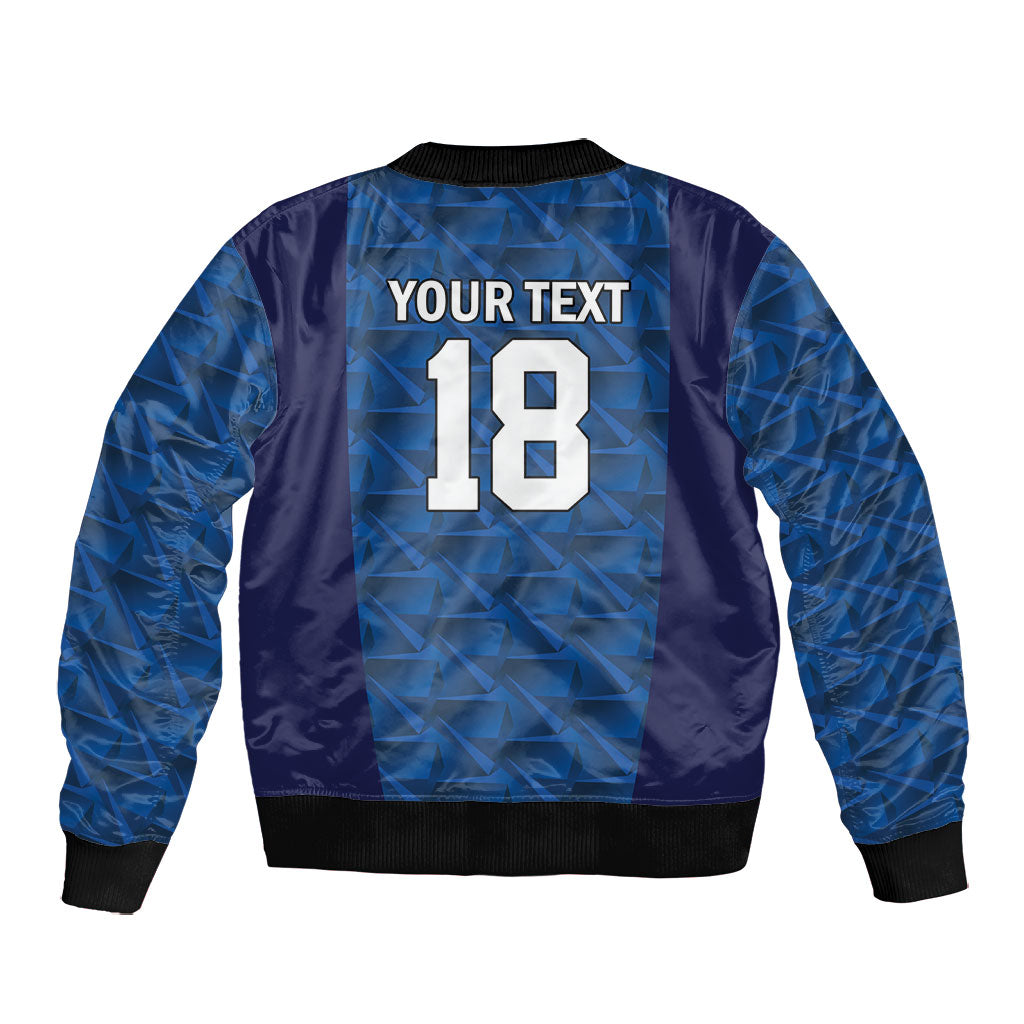 Custom Cape Verde Football 2026 Bomber Jacket Atlantic Blue Sharks Heritage