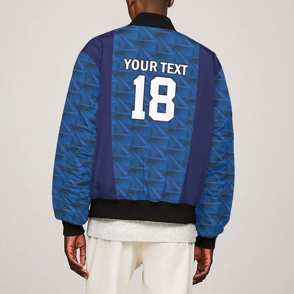 Custom Cape Verde Football 2026 Bomber Jacket Atlantic Blue Sharks Heritage