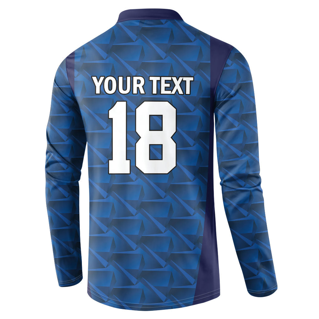 Custom Cape Verde Football 2026 Button Sweatshirt Atlantic Blue Sharks Heritage