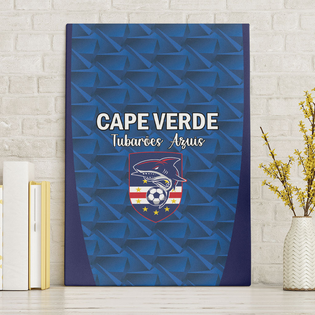 Cape Verde Football 2026 Canvas Wall Art Atlantic Blue Sharks Heritage