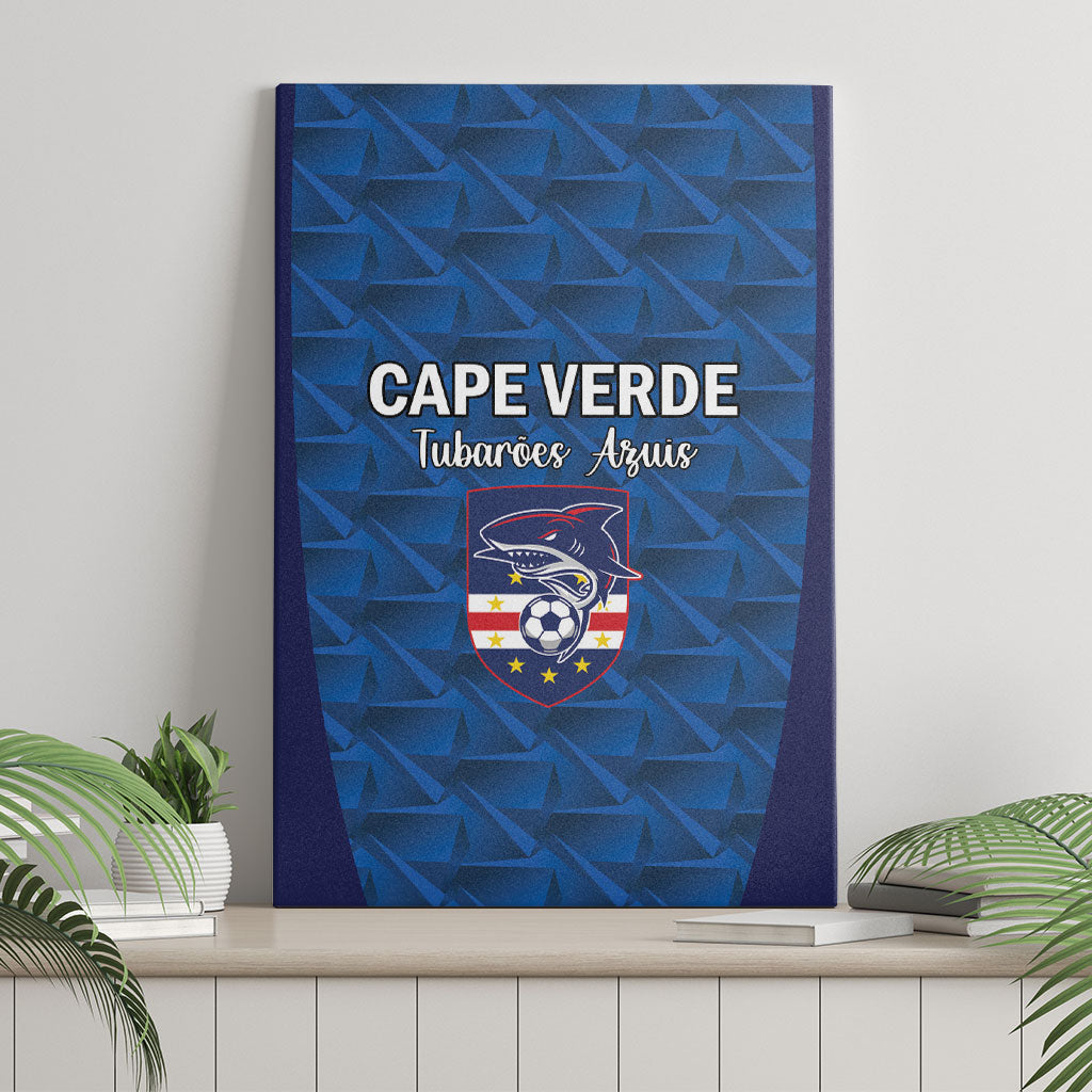 Cape Verde Football 2026 Canvas Wall Art Atlantic Blue Sharks Heritage