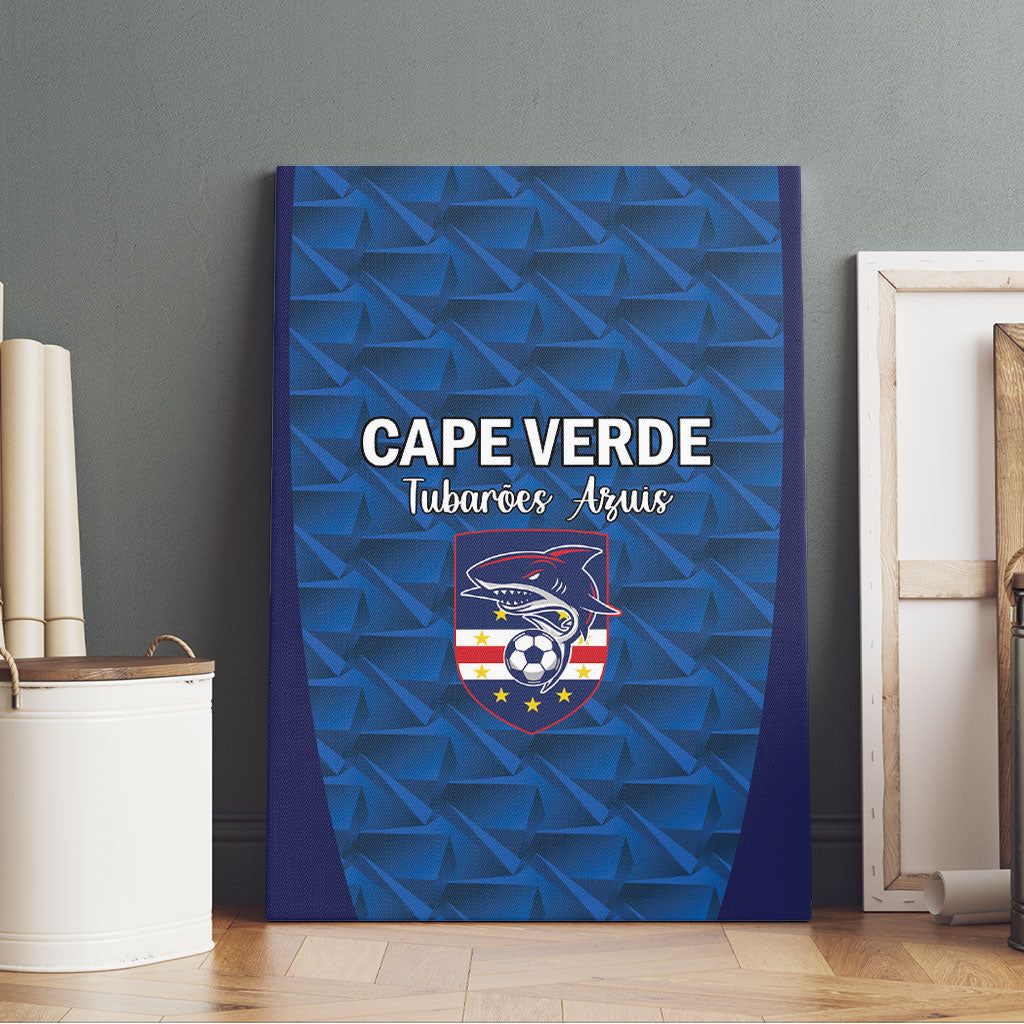 Cape Verde Football 2026 Canvas Wall Art Atlantic Blue Sharks Heritage