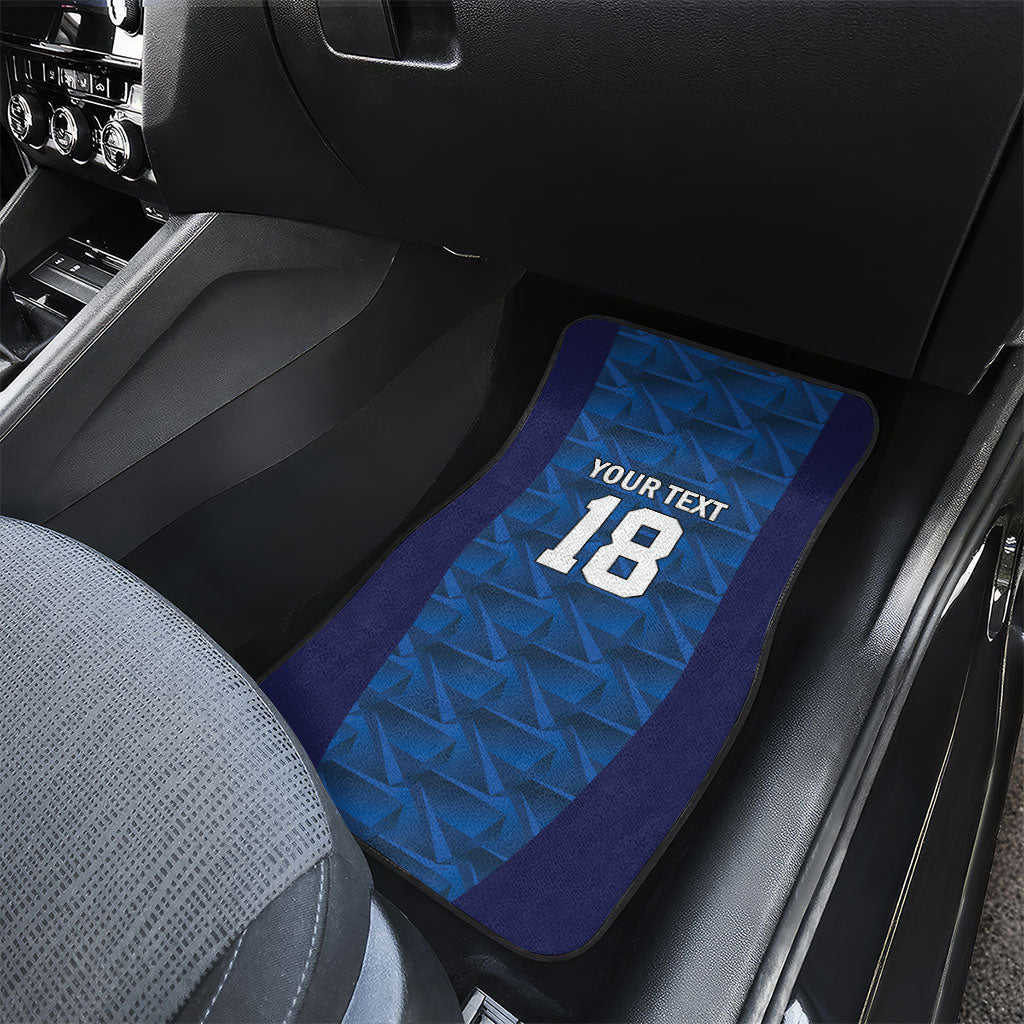 Custom Cape Verde Football 2026 Car Mats Atlantic Blue Sharks Heritage