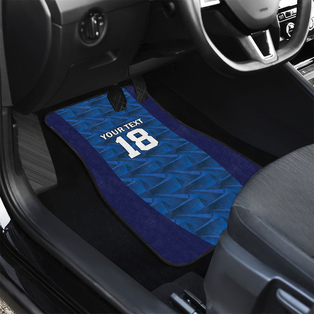 Custom Cape Verde Football 2026 Car Mats Atlantic Blue Sharks Heritage