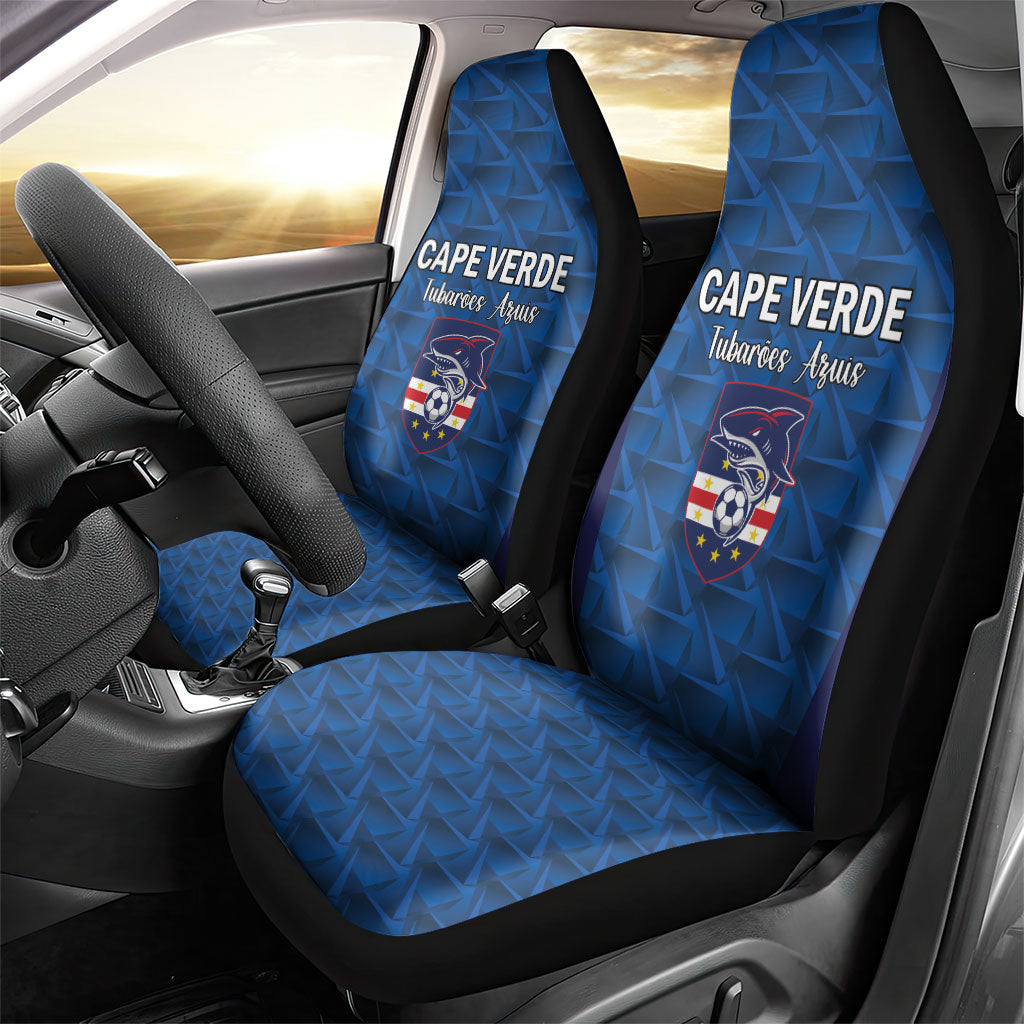 Cape Verde Football 2026 Car Seat Cover Atlantic Blue Sharks Heritage