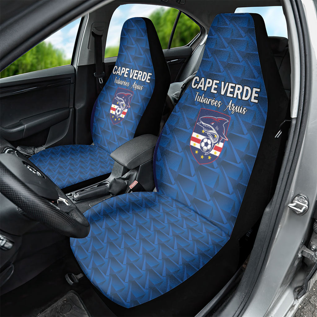 Cape Verde Football 2026 Car Seat Cover Atlantic Blue Sharks Heritage