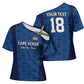 Custom Cape Verde Football 2026 Cross Shoulder Shirt Atlantic Blue Sharks Heritage