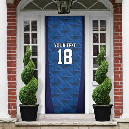 Custom Cape Verde Football 2026 Door Cover Atlantic Blue Sharks Heritage