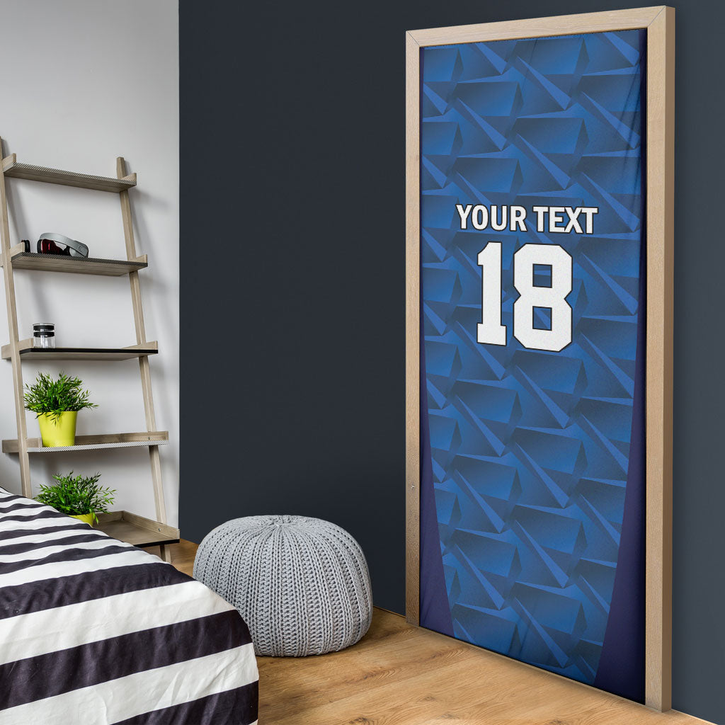 Custom Cape Verde Football 2026 Door Cover Atlantic Blue Sharks Heritage
